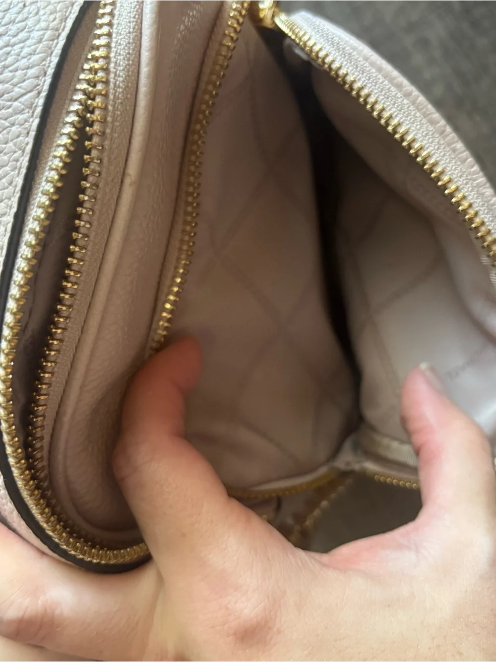 Michael Kors Blush Pink Pebbled Leather Crossbody Bag